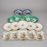 Group of English Porcelain and Pottery Tablewares, 19th century, largest width 11.4 in — 29 cm (19 P