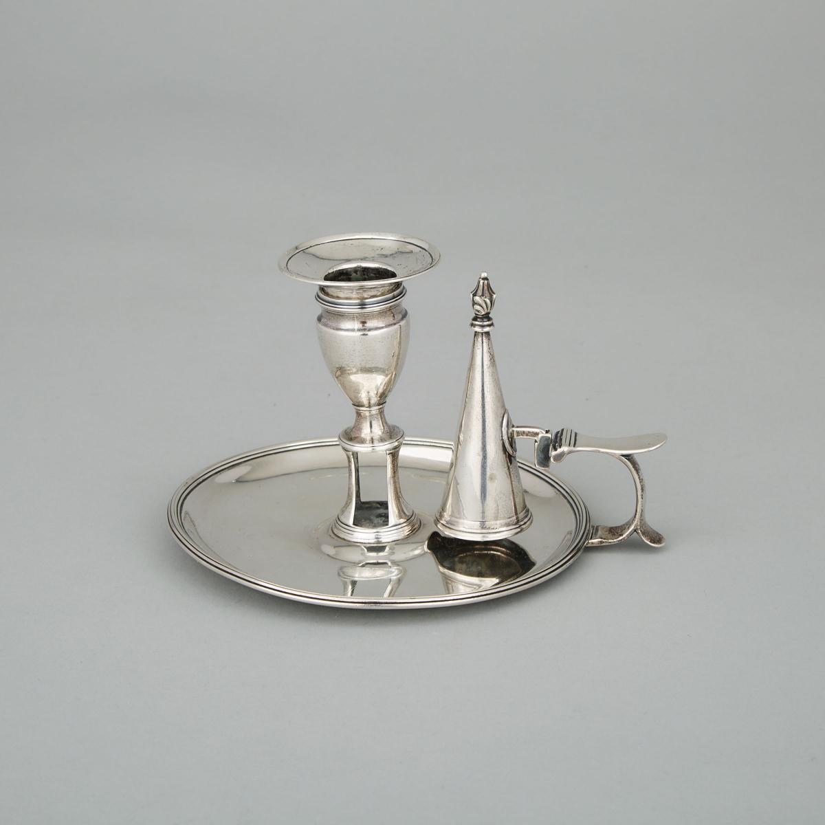 George III Chamberstick, John Crouch I & Thomas Hannam, London, 1788, height 3.9 in — 10 cm