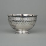 Victorian Silver Sugar Bowl, Thomas Bradbury & Sons, London, 1877, height 2.8 in — 7 cm, diameter 4.