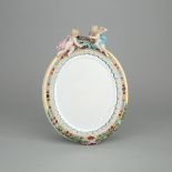 Meissen Oval Framed Wall Mirror, late 19th/early 20th century, height 13.2 in — 33.5 cm