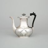 English Silver Coffee Pot, John Round & Son Ltd, Sheffield, 1893, height 8.8 in — 22.3 cm