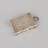 Victorian Silver Vinaigrette, Hilliard & Thomason, Birmingham, 1876, length 1.6 in — 4 cm