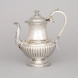 William IV Scottish Silver Coffee Pot, Robert Gray & Son, Glasgow, 1835, height 10 in — 25.5 cm