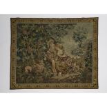 Flemish Verdure Pastoral Tapestry, 19th century, 54 x 62 in — 137.2 x 157.5 cm