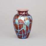 Donald Carlson (American, b.1944), Iridescent Glass Vase, late 20th century, height 7.4 in — 18.7 cm