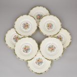 Set of Eight Minton Service Plates, 20th century, diameter 10.6 in — 27 cm (8 Pieces)