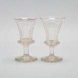 Pair of Bohemian Cut Glass Goblets, mid-19th century, height 6.6 in — 16.7 cm (2 Pieces)