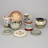 Group of Macintyre Moorcroft Tablewares, c.1900-10, largest height 6.9 in — 17.4 cm (9 Pieces)