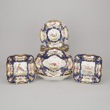 Booths ‘Worcester’ Scale Blue Ground Dessert Service,, early 20th century, plates diameter 9.1 in —