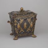 Victorian Tole Coal Box, 19th century, height 16 in — 40.6 cm