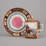 Meissen Covered Cup and Saucer, late 19th century, saucer diameter 5.1 in — 13 cm (2 Pieces)