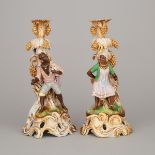 Pair of Jacob Petit Nubian Figural Candlesticks, mid-19th century, height 13.2 in — 33.5 cm (2 Piece
