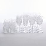 Waterford ‘Colleen’ Pattern Cut Glass Stemware, 20th century (23 Pieces)