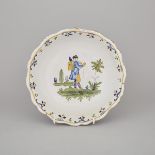 French Faience Polychrome Basin, late 18th/early 19th century, height 3.5 in — 9 cm, diameter 12.5 i