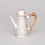 Late Victorian Silver Small Coffee Pot, Charles Stuart Harris, London, 1895, height 7.3 in — 18.5 cm