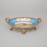 Ormolu Mounted 'Sèvres' Oval Centrepiece, c.1900, diameter 14 in — 35.5 cm