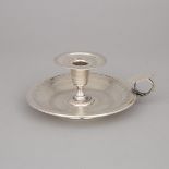 French Silver Chamberstick, Odiot, Paris, mid-19th century, diameter 6.7 in — 17 cm