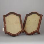 Pair of Edwardian Satinwood Strung Mahogany Table Top Strut Cases, ealry 19th century, 18 x 12.5 in