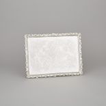 Austrian Silver Engraved Rectangular Tray, 19th/20th century, length 12.8 in — 32.5 cm