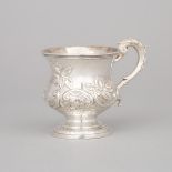 George IV Silver Small Mug, Rebecca Emes & Edward Barnard, London, 1827, height 3.7 in — 9.5 cm