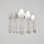 French Silver Plated 'Louis XV Chrysanthemum' Pattern Flatware, Christofle, early 20th century (56 P