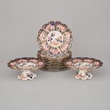 Foley Japan Pattern Dessert Service, c.1900, diameter 8.9 in — 22.7 cm (13 Pieces)