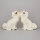 Pair of Staffordshire Spaniels, 19th century, height 12.8 in — 32.5 cm (2 Pieces)