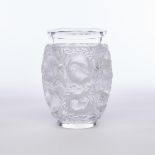 ‘Bagatelle’, Lalique Moulded and Frosted Glass Vase, post-1945, height 6.7 in — 17.1 cm