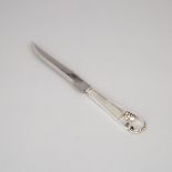 Canadian Silver Carving Knife, Carl Poul Petersen, Montreal, Que., c.1962, length 13.8 in — 35 cm