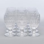 Set of Twelve Waterford 'Colleen' Cut Glass Claret Wines, 20th century, height 4.7 in — 12 cm (12 Pi