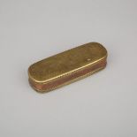 Dutch Copper and Brass Tobacco Box, 18th century, length 6.7 in — 17 cm