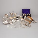 Group of Mainly Georgian and Later English Silver, 18th-20th century (42 Pieces)