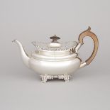 English Silver Teapot, John Henry Potter, Sheffield, 1913, height 7.5 in — 19 cm