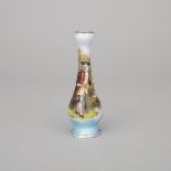 Limoges Guilloché Enamelled Silver Bud Vase, c.1900, height ] in — 00 cm