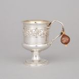 George III Silver Small Mug, Rebecca Emes & Edward Barnard, London, 1819, height 3.9 in — 10 cm