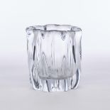 Tapio Wirkkala 'Kanto' Glass Vase, for Iittala, mid-20th century, height 5.3 in — 13.5 cm