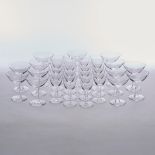 Beaugency, Lalique Glass Stemware, post-1945, height 4.8 in — 12.2 cm; 5.3 in — 13.5 cm (31 Pieces)