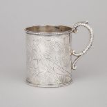 Late Victorian Silver Small Mug, Walker & Hall, Sheffield, 1900, height 3.6 in — 9.2 cm