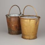 Pair of George IV Brass Buckets, early 19th century, height 13 in — 33 cm