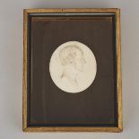 Victorian Composite Bas Relief Portrait Medallion of Albert, Prince Consort, mid 19th century, frame