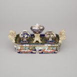 Mason's Ironstone Japan Style Inkstand, c.1840, length 12.2 in — 31 cm