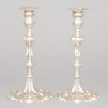 Pair of George III Silver Table Candlesticks, Ebenezer Coker, London, 1763, height 10.7 in — 27.2 cm