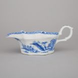 Bow 'Desirable Residence' Pattern Sauce Boat, c.1755, length 8.6 in — 21.8 cm