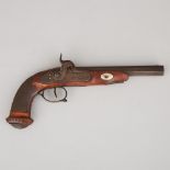 Belgian Percussion Cap Target Pistol,c.1830, length 13.25 in — 34.8 cm