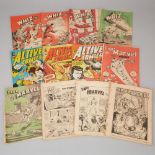 Twelve WWII Era Canadian Comics, 1943-44, 10.75 x 7.75 in — 27.3 x 19.7 cm