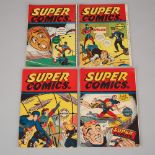 Four Canadian F. E. Howard Publications 'Super Comics', 1943-44, 10.25 x 7.75 in — 26 x 19.7 cm; 11
