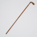 Edwardian Golf Club form Silver and Horn Mounted Malacca Cane, London, 1912, length 36 in — 91.4 cm