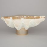 Large Bronze Mounted Clam Shell Bowl, mid 20th century, 10.5 x 24 x 14.4 in — 26.7 x 61 x 36.6 cm