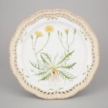 Royal Copenhagen ‘Flora Danica’ Reticulated Large Plate, 20th century, diameter 11.9 in — 30.3 cm