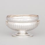 American Silver Oval Sugar Bowl, Hart & Smith, Baltimore, Md., 1814, length 7.1 in — 18 cm